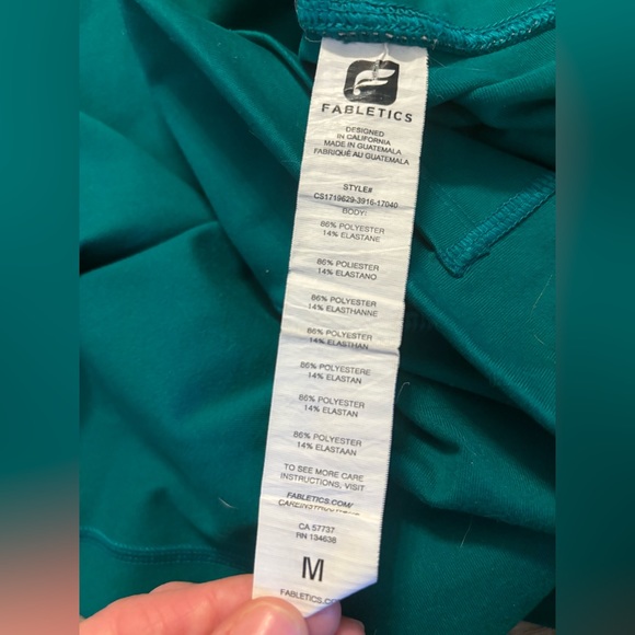 Turquoise Blue Fabletics Leggings - Picture 3 of 3